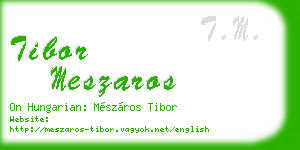 tibor meszaros business card