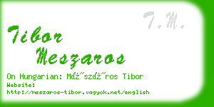 tibor meszaros business card